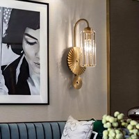 Lampes murales led en cristal pour salon d'intérieur, hôtel, offre spéciale