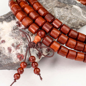 <b>Red</b> Sandalwood 108 Beads <b>Bracelet</b> Buddhist Prayer Mala Unisex Gift Jewelry - Product Image 2