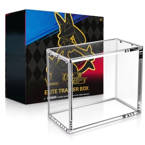 Boîte de présentation en acrylique poli ETB avec étui magnétique pour cartes de jeu pour Pokémon, résistante aux UV, empilable, personnalisable - Product Image 1