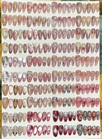 Lot de 10 faux ongles faits main à motif cœur pré-dessiné, nouvelle mode, design français, haute qualité, en ABS acrylique, couverture complète