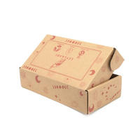 Boîte d'expédition écologique et recyclable pour emballages cadeaux, impression personnalisée rouge, impression intégrale sur l'extérieur