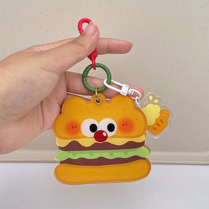 Custom Cute Food <b>Cartoon</b> Keychain MirrorCharm Acrylic Lightweight FashionableKey <b>Ring</b> Backpack Pendant Wholesale - Product Image 4