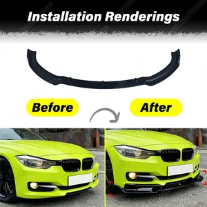 Para BMW Serie 3 F30 F31 335i 330d 2013 2014 2015 2016 2017 2018 2019 Labio de parachoques delantero, alerón inferior, faldón delantero, piezas de automóvil - Product Image 2