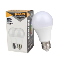 Échantillon gratuit de lampes LED E27 B22, 12W, blanc froid, économie d'énergie, ampoule LED A60, LED-A BULB