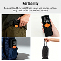 Mini pompe à air électrique portable sans fil 3000mAh Convient pour le gonflage des pneus avec fonction d'éclairage Applicable à divers scénarios