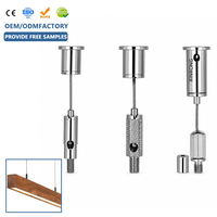 Kit de suspension réglable en laiton pour câble, avec pince de fixation, en acier inoxydable, pour suspension de lampe linéaire LED - Fabrication OEM