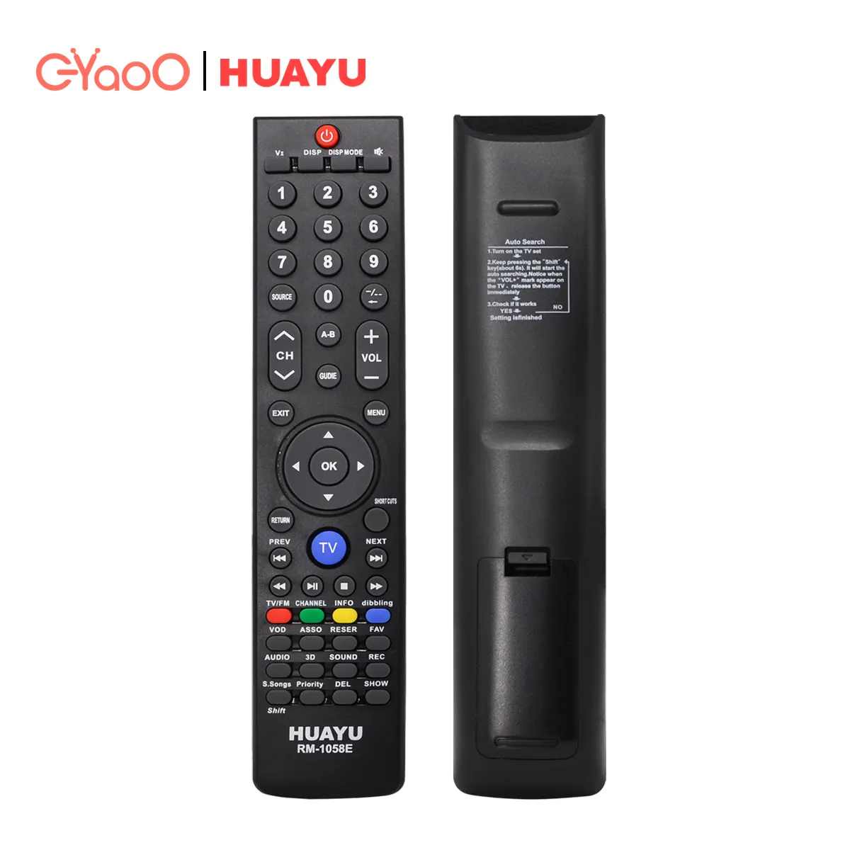 HUAYU RM-1058E Fungsi 3D Skyworth Smart LED LCD Remote Kontrol TV Universal