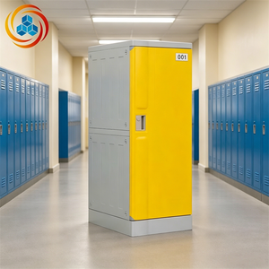Casier de rangement modulaire moderne en ABS |   Armoire en plastique personnalisable avec serrure à clé, à poser au sol, pour école, gymnase, bureau, usage commercial - Product Image 1