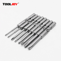 Set Mata Obeng Listrik Torx Baja Paduan Kelas Industri 40mm/60mm Lapisan Krom OEM Set Lengkap 8 buah