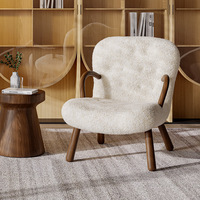 Fauteuil paresseux en velours de peau de mouton nordique, chaise de loisirs individuelle, chaise de maquillage pour chambre, salon, balcon