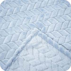 Manta de forro polar azul claro para sofá y cama, mantas de franela Jacquard suaves y acogedoras, mantas cálidas de felpa difusa para todas las estaciones - Product Image 6