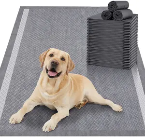 Pañal de carbón de bambú para mascotas, almohadilla desechable para entrenamiento de cachorros, al por mayor, 45x60, 33x45, 60x90 cm