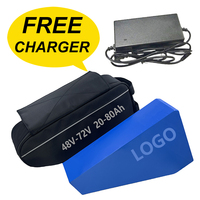 Macroener 48V 52V 60V 72V 20Ah 30Ah 40Ah Triangle Ebike Batterie pour VTT Scooter électrique avec chargeur