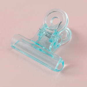 Clip de bureau en acrylique à longue queue, design élégant, style 'Student Ins', motif 'Girl Heart', pour le rangement de documents et de reçus - Product Image 2