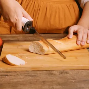 고주파 와이드 웨이브 에지 블랙 전기 필렛 주방 톱니 모양의 빵 칼 하이 퀄리티, 새로운 디자인