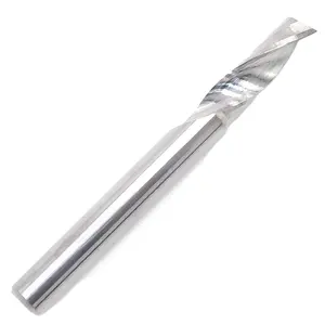 4 * 12 kayu satu seruling millinging cutter / penjualan panas padat karbida cnc router mesin pemotong spiral bit untuk MDF alat