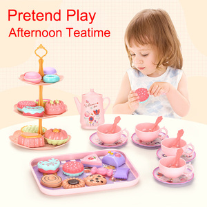 Jouet de maison de jeu pour enfants d'âge préscolaire, ensemble de thé de l'après-midi amusant avec biscuits simulés type dim sum - Product Image 2