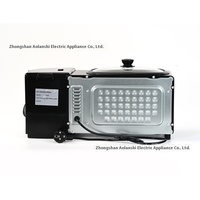 Four à petit-déjeuner électrique tout-en-un 3-en-1 en plastique pour chauffer la viande d'oeufs frits à la vapeur Four-grille-pain transfrontalier Utilisation