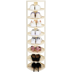 <b>Functional</b> PP Plastic Rectangle Standing Type Double Tier Multifunctional Foldable Injection Molded <b>Shoe</b> Rack Storage Organizer - Product Image 1