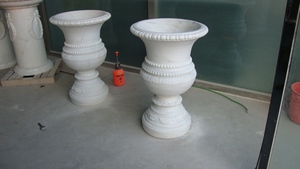 <span class=keywords><strong>Maceta</strong></span> de mármol blanco de estilo occidental tallada a mano de estilo europeo de alta calidad para decoración del hogar al aire libre - Product Image 6