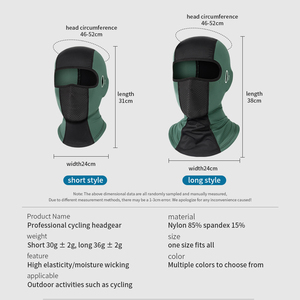 Nouveau masque facial rafraîchissant de haute qualité pour l'escalade en plein air, masque respirant en maille pour le cyclisme, doublure de casque de vélo, <span class=keywords><strong>cagoule</strong></span> - Product Image 3