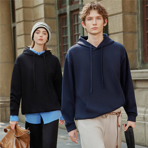 Sweat à capuche en coton pour hommes et femmes, coupe ample, tendance printemps-automne, style streetwear long - Product Image 3