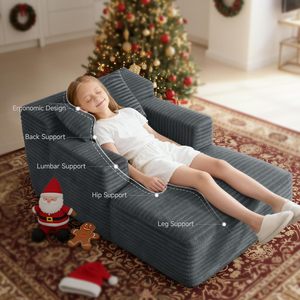 Sofá <span class=keywords><strong>Cama</strong></span> Individual de 45'' con Base Tipo <span class=keywords><strong>Trineo</strong></span>, Tapizado en Corduroy, Asiento Profundo Sin Estructura, Relleno de Espuma Cómoda, para Sala de Estar - Product Image 3
