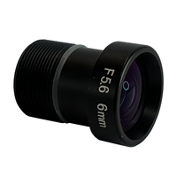 Lentes de cámara de inspección M12 Machine Vision 6MP con filtro de corte IR Formato de imagen de 1/2 "F6mm FNO5.6 M12 S Lente de montaje