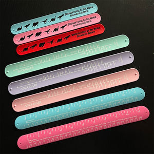 สายรัดข้อมือซิลิโคนสำหรับเด็กสายรัดข้อมือซิลิโคนแบบสแนปสำหรับนักเรียนโรงเรียนสร้อยข้อมือไม้บรรทัดตบ - Product Image 2