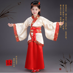民族舞女童唐装古装儿童套装表演仙女汉服套装儿童表演角色扮演婴儿服装女童衣服 - Product Image 5
