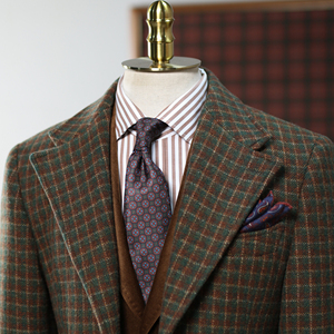 Abrigo Chesterfield a Cuadros Verdes Isirhonour, Hecho a Medida, para Hombre, Mezcla de Lana Italiana, Solapa con Muescas, Chaqueta Larga de Invierno - Product Image 2