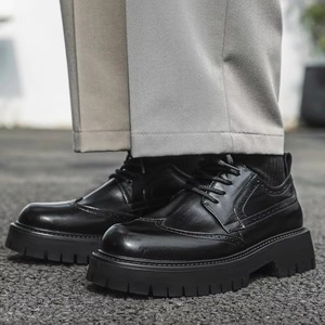 Nouvelle Tendance 2026 : Chaussures en Cuir à Bout Rond pour Hommes, Idéales pour Tenues Formelles, Décontractées, Mariages et Plateformes d'Automne - Product Image 4