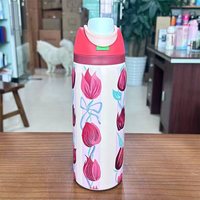 Bouteille isotherme portable double compartiment OWAL en acier inoxydable 304 de 950 ml, motif dessin animé, pour le camping, vente en gros