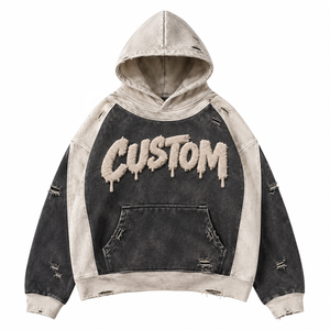 Sudadera con capucha para hombre, sudadera con capucha de lana, sudadera con capucha roja, sudadera con capucha bordada para minoristas estadounidenses con etiqueta privada - Product Image 5
