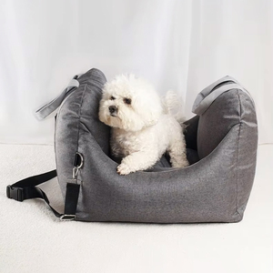 Porte-animaux de <span class=keywords><strong>voiture</strong></span> universel de haute qualité, solide, pratique, confortable, portable, antidérapant, réglable, avec tapis en lin lavable - Product Image 2