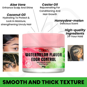 Luxfume 30ml <span class=keywords><strong>Gel</strong></span> de contrôle des bords coiffant organique pour femmes forte tenue avec effet texturant de cire luttant contre les frisottis - Product Image 3