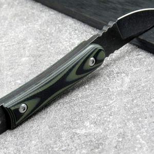 Couteau à lame fixe en acier inoxydable D2 fait main, qualité supérieure, couteau de camping personnalisé OEM avec étui en cuir, prix de gros - Product Image 2