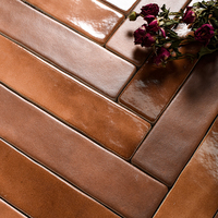 Carreaux muraux intérieurs en céramique givrée mate, style rétro, faits à la main, 48*235mm, 9mm, antidérapants, résistants à l'usure, style moderne