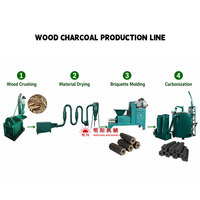 Presse à bois automatique pour la production de briquettes de sciure/copeaux de bois pour la fabrication de charbon de bois, capacité de 300-500 kg/h, sans pollution