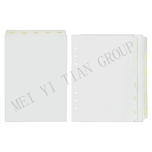 Plaques de séparation 3d en PP 6-Tab, solides et personnalisés, bricolage de trous pour feuilles, lieur, planificateur, organisateur de Filofax, dorure - Product Image 1