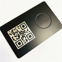 Carte de Code QR NFC à lecture rapide en métal noir mat, carte de Business NFC vierge personnalisée, prix d'usine