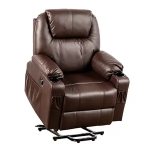 XIHAO الأمريكية نمط الكهربائية مستلق بو الجلود تدليك كرسي طقم أريكة منبسط
