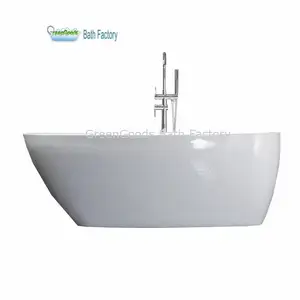 Comfortable Bathing Well Designed Simple White Acrylic Free Standing Bathtub For Adults