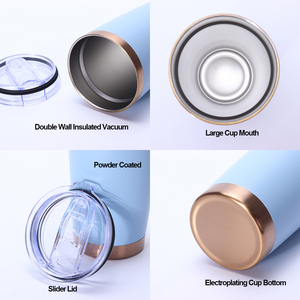 Vaso de Acero Inoxidable de 20 oz con Recubrimiento Dorado, <span class=keywords><strong>Taza</strong></span> con Borde Dorado, Diseño Personalizado, Grabado Láser, Vaso para Chocolates - Product Image 2