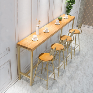 Simple and Modern Household <strong>Marble</strong> <strong>bar</strong> <strong>Table</strong> and Chair High-legged Long Narrow <strong>bar</strong> Combination - Product Image 5