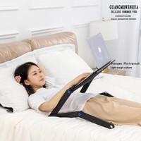 Support pliable pour ordinateur portable, support de bureau réglable en hauteur avec rangement pour clavier, en ABS, multifonctionnel, en stock