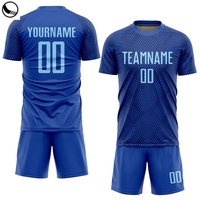 Ensemble uniforme d'équipe adulte BETHERIVAL Xs, coupe ajustée, short bleu, maillot de football professionnel avec numéros d'équipe personnalisés en sublimation, col en V