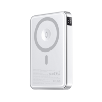 Batterie externe magnétique 5000 mAh ultra-mince 15W 20W, charge rapide sans fil, chargeur portable, prise en charge de la personnalisation OEM