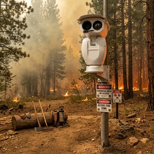 Forest Fire Monitoring Thermal PTZ <b>Camera</b> CMOS NVR Compatible Long Range Wildfire Detection Infrared Dual Early - Product Image 2