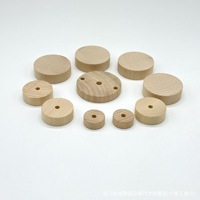 Tranches de bois naturel personnalisées non finies rondes avec trou pour projets d'artisanat DIY, disques de bois vierges, accessoires de meubles